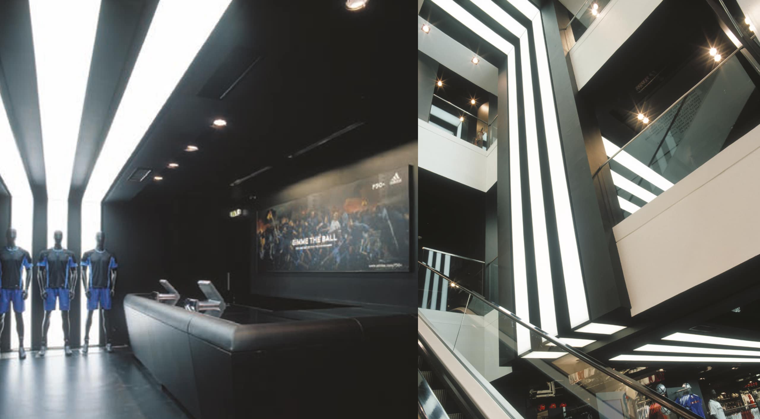 Images of Adidas Sports Performance flagship concept store.