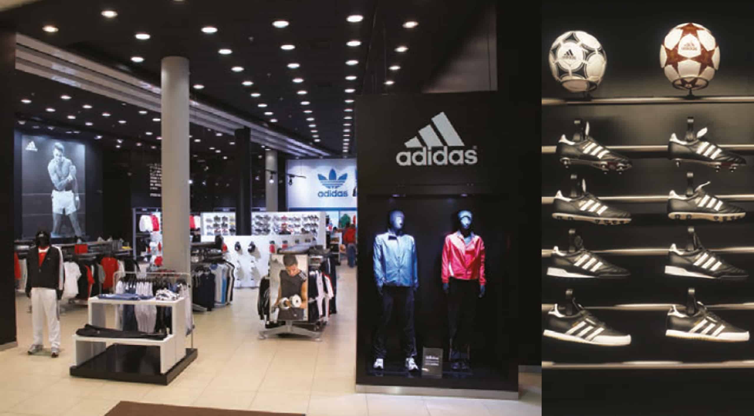 Images of Adidas Sports Performance flagship concept store.