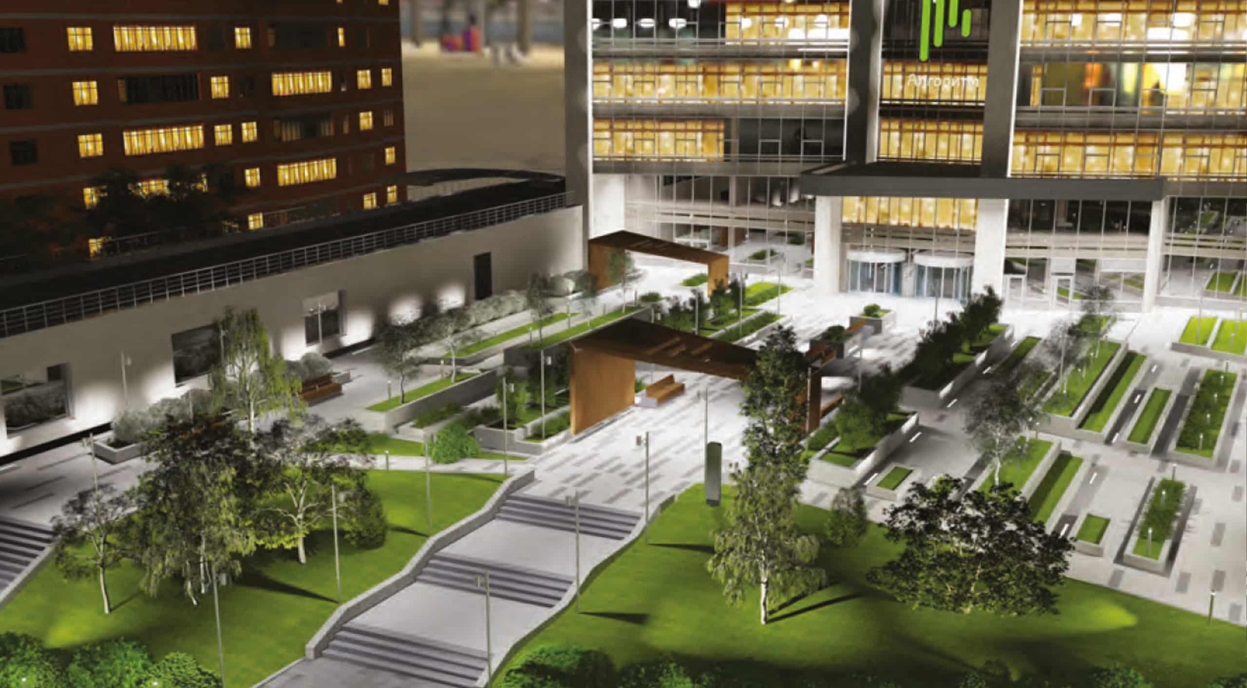 Image of business park CGI concept