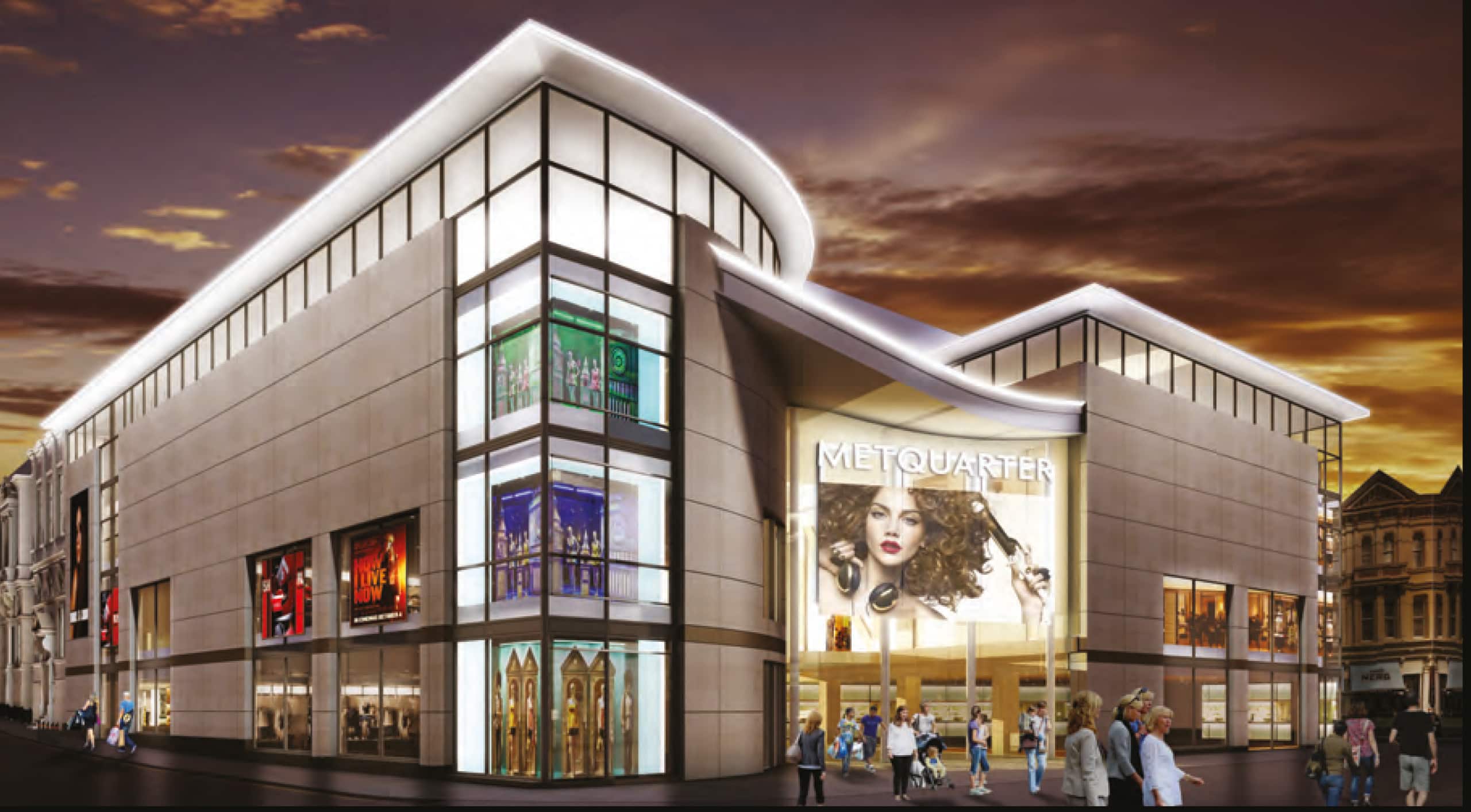 Image of shopping centre frontage CGI
